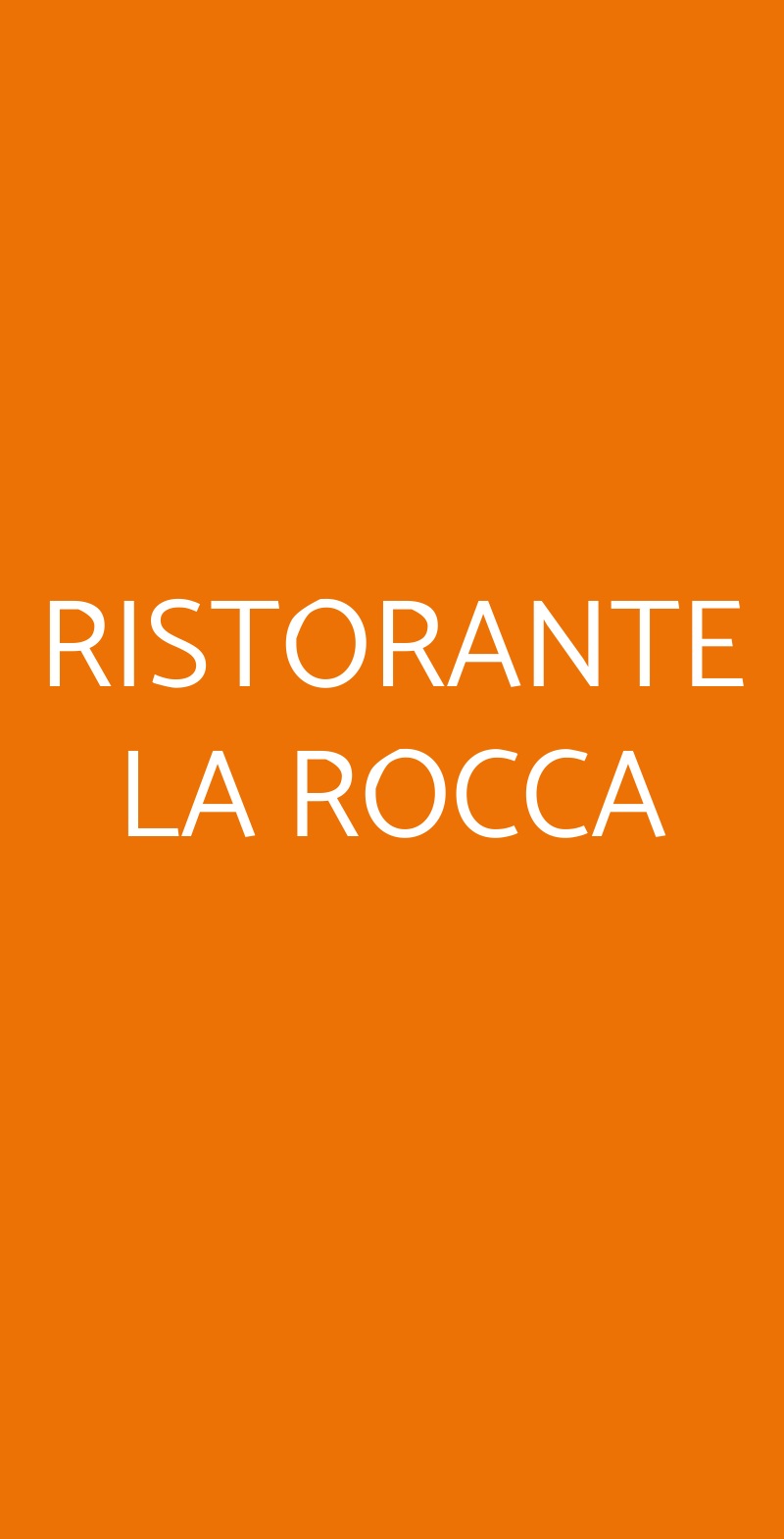 RISTORANTE LA ROCCA Brisighella menù 1 pagina