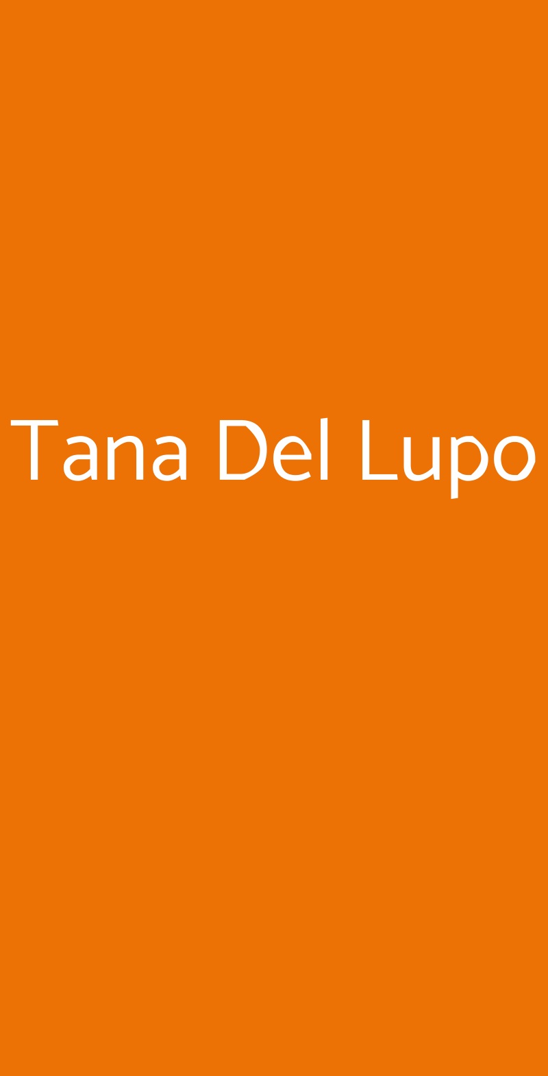 Tana Del Lupo Faenza menù 1 pagina