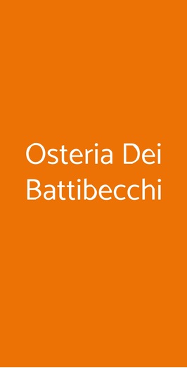 Osteria Dei Battibecchi, Ravenna
