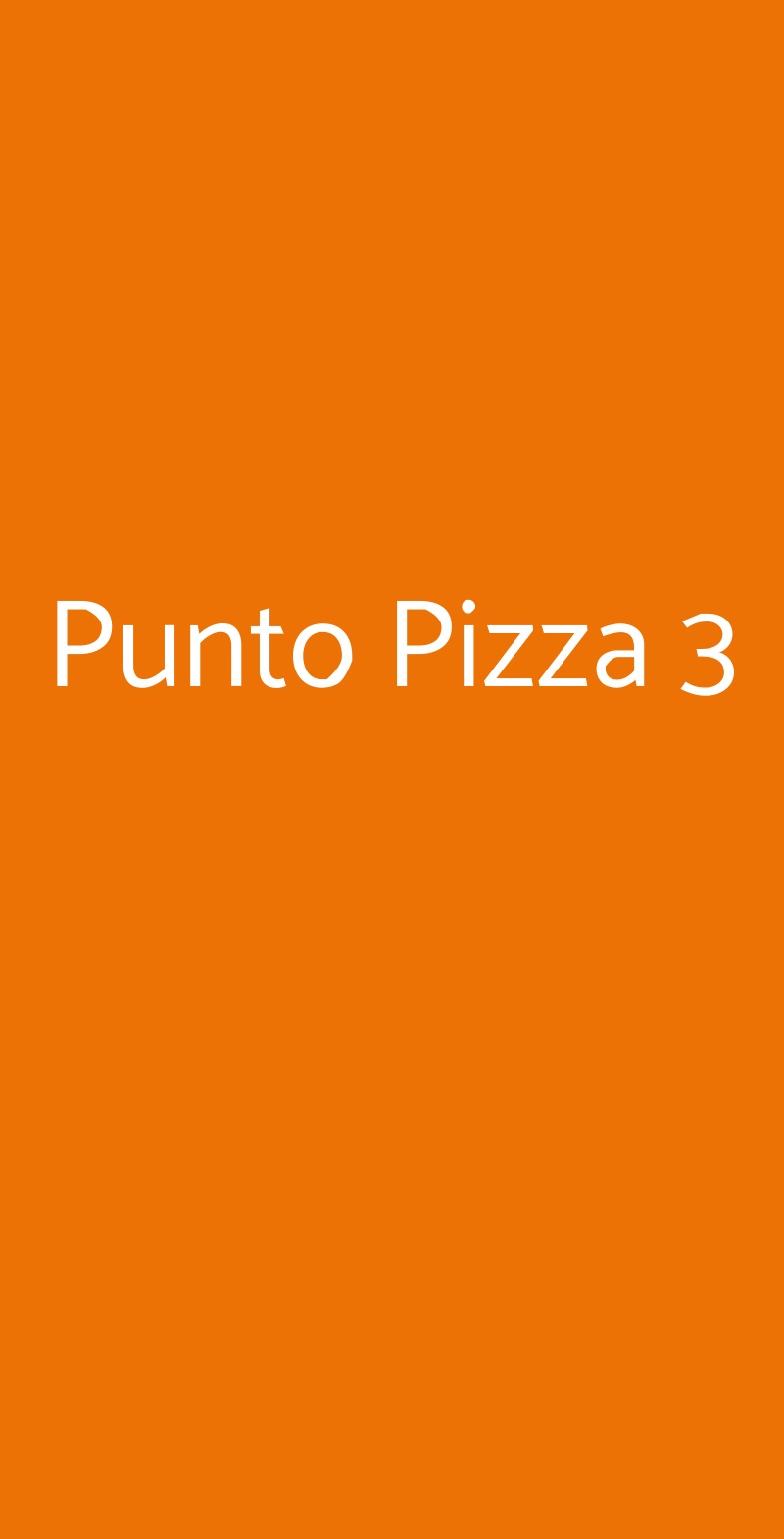 Punto Pizza 3 Faenza menù 1 pagina