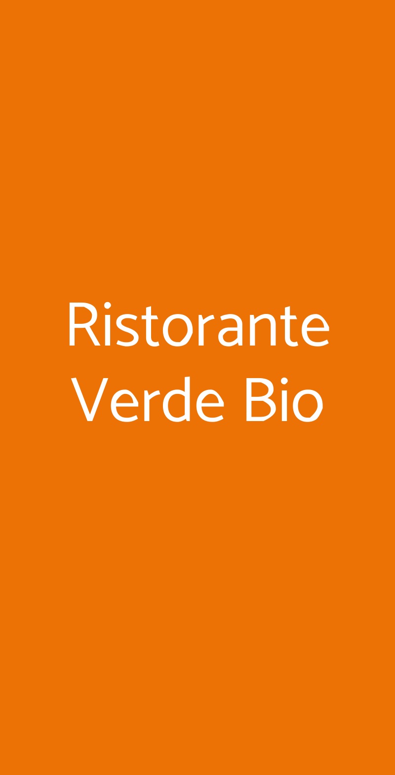 Ristorante Verde Bio Ravenna menù 1 pagina