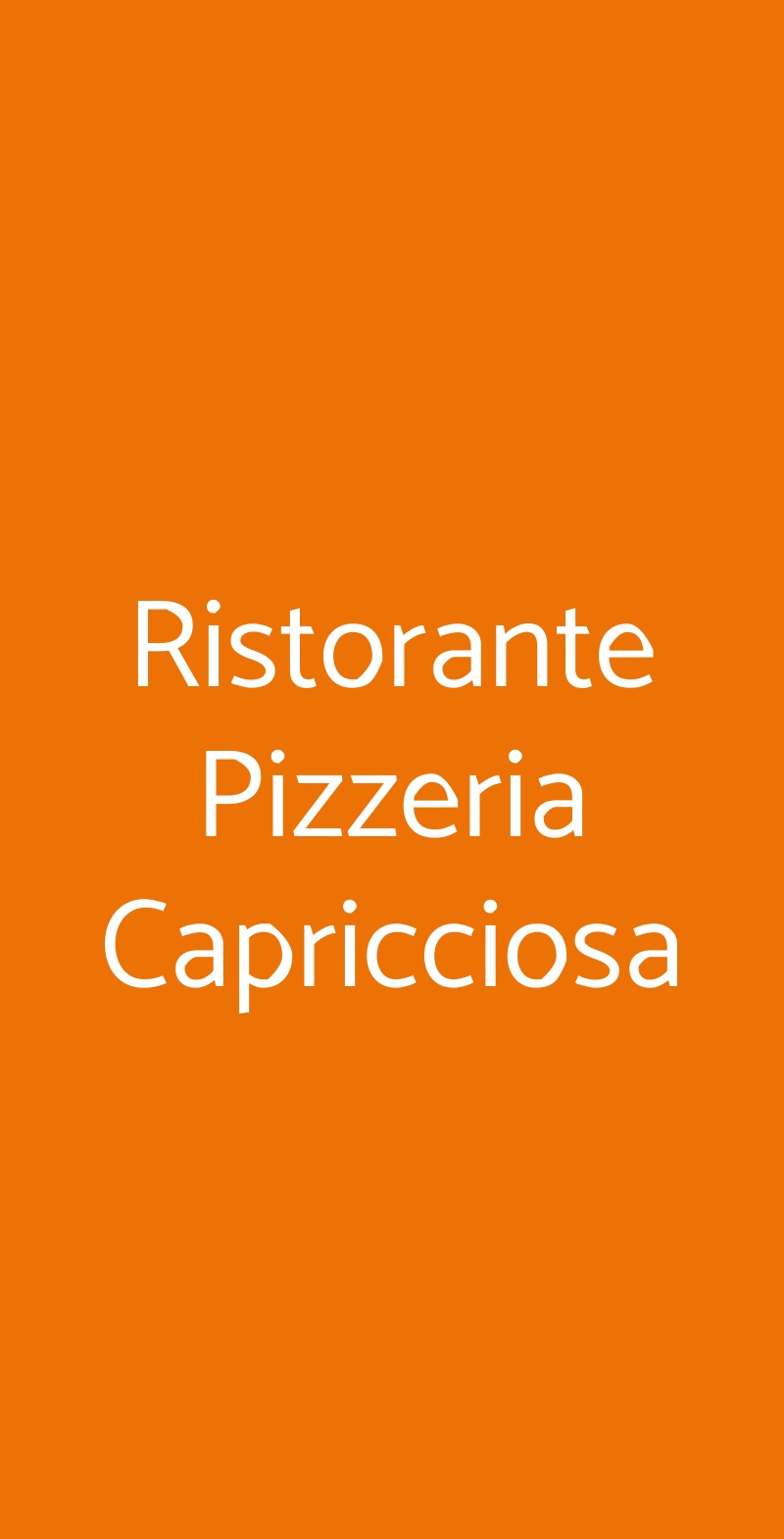 Ristorante Pizzeria Capricciosa Cervia menù 1 pagina