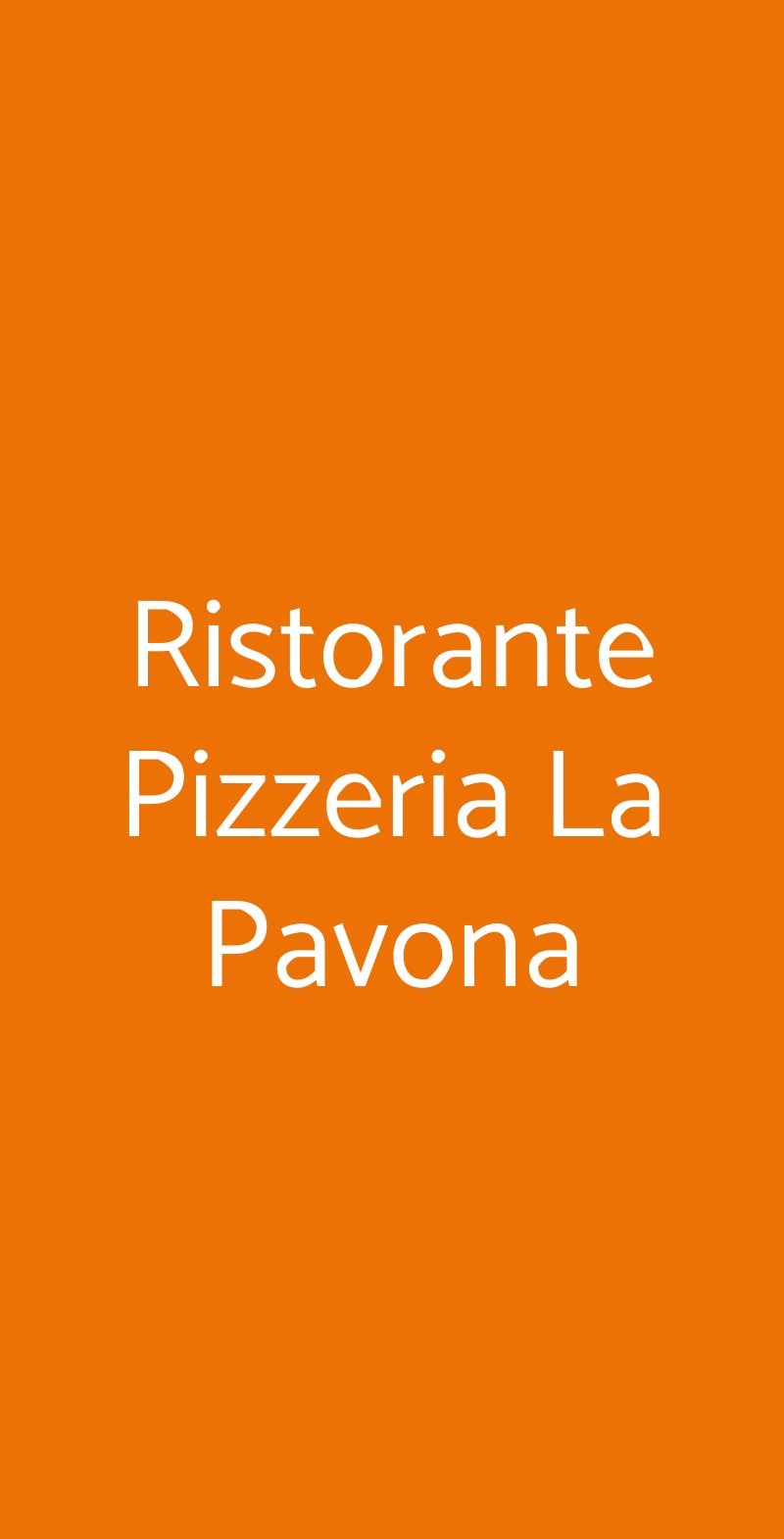 Ristorante Pizzeria La Pavona Faenza menù 1 pagina