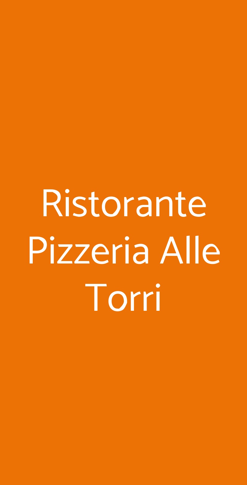 Ristorante Pizzeria Alle Torri Marina di Ravenna menù 1 pagina