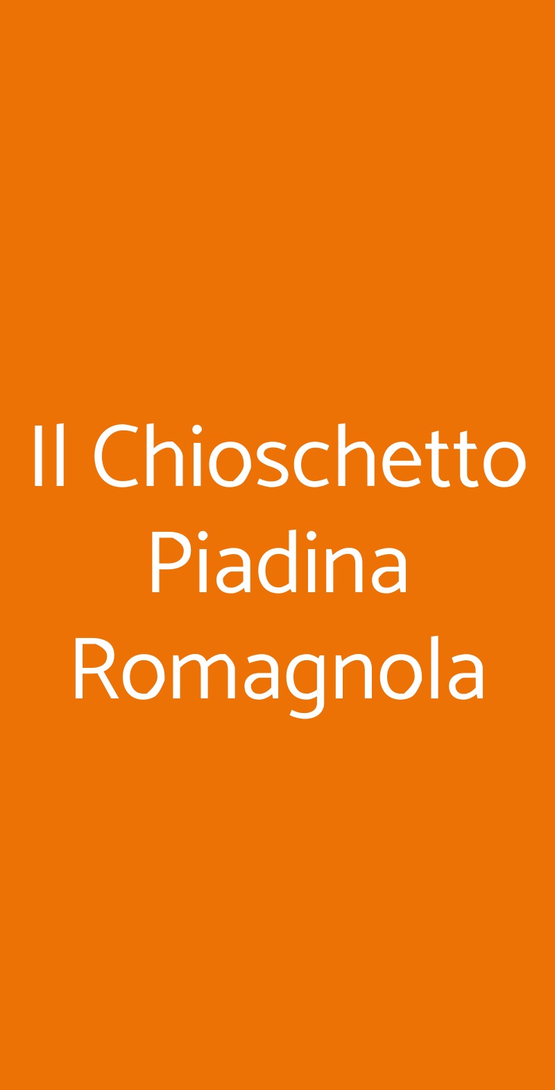 Il Chioschetto Piadina Romagnola, Ravenna