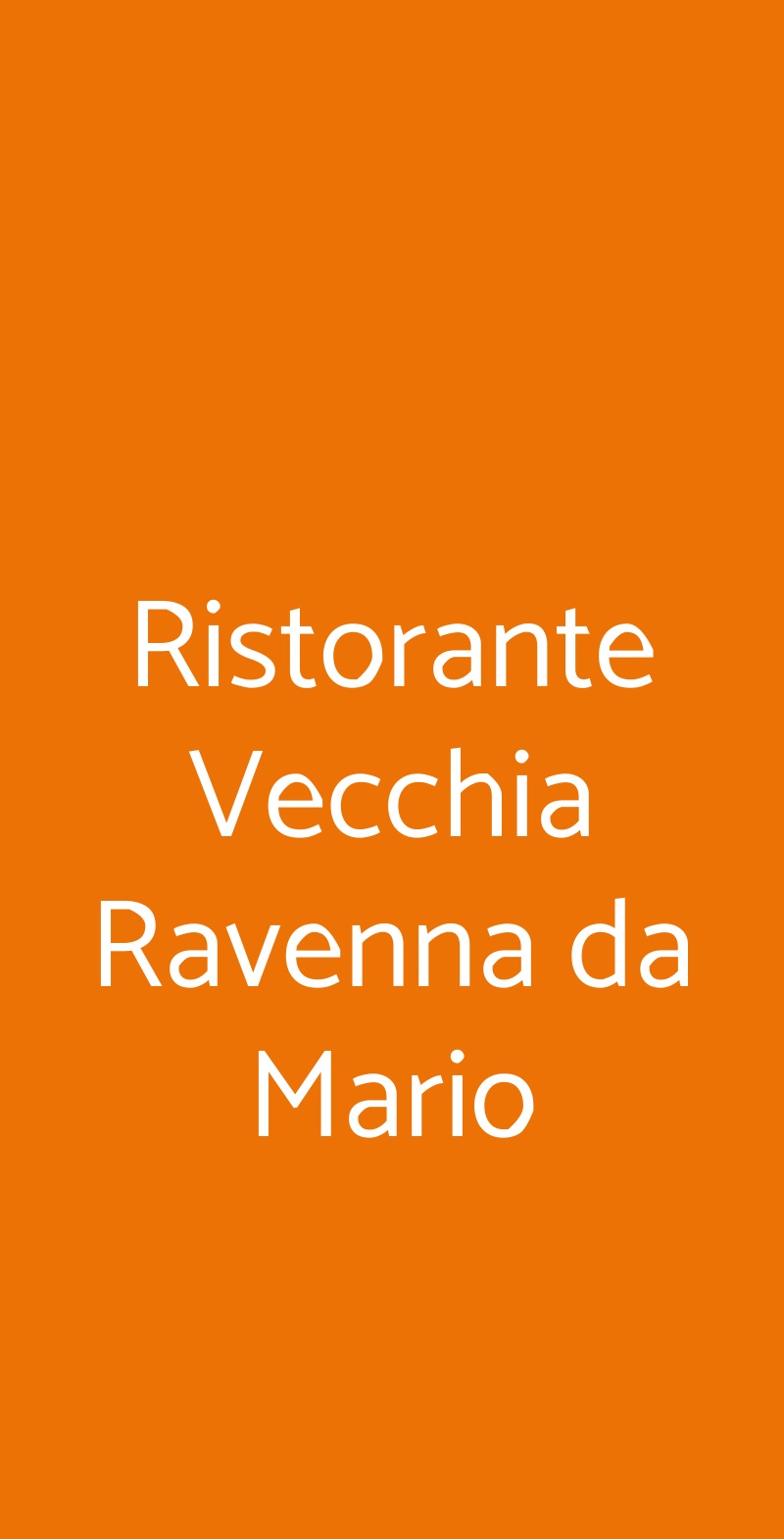 Ristorante Vecchia Ravenna da Mario Ravenna menù 1 pagina