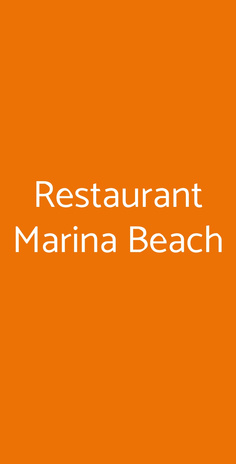 Restaurant Marina Beach Ravenna menù 1 pagina