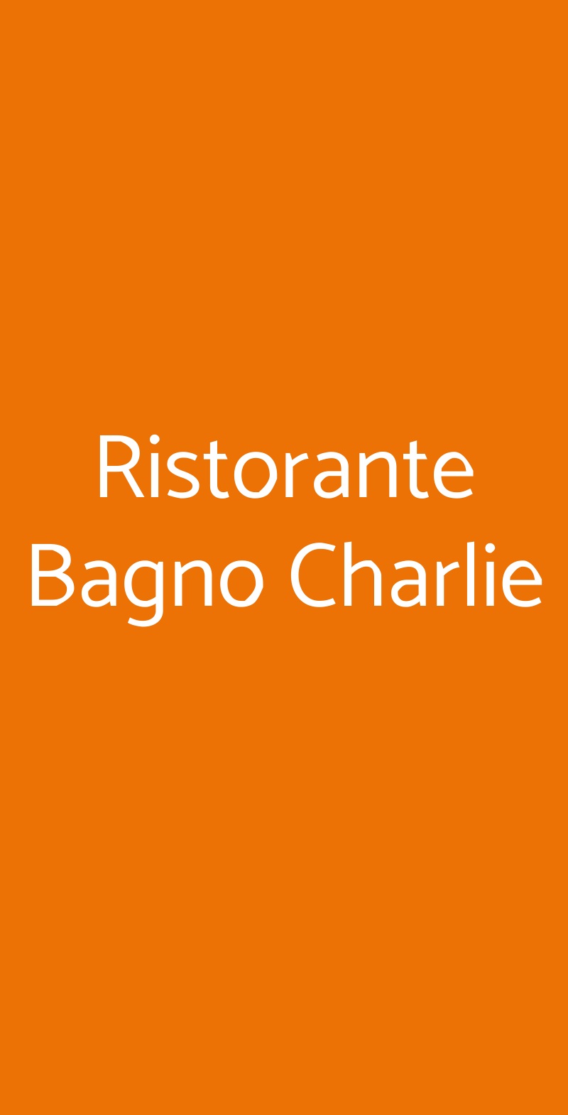 Ristorante Bagno Charlie Marina di Ravenna menù 1 pagina