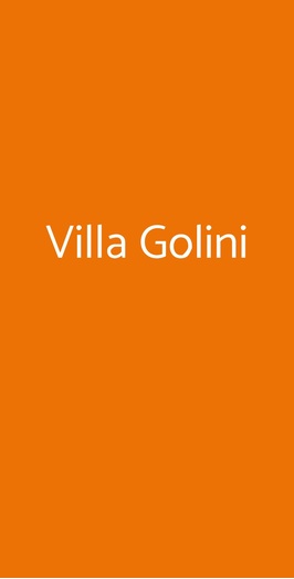 Villa Golini, Riolo Terme
