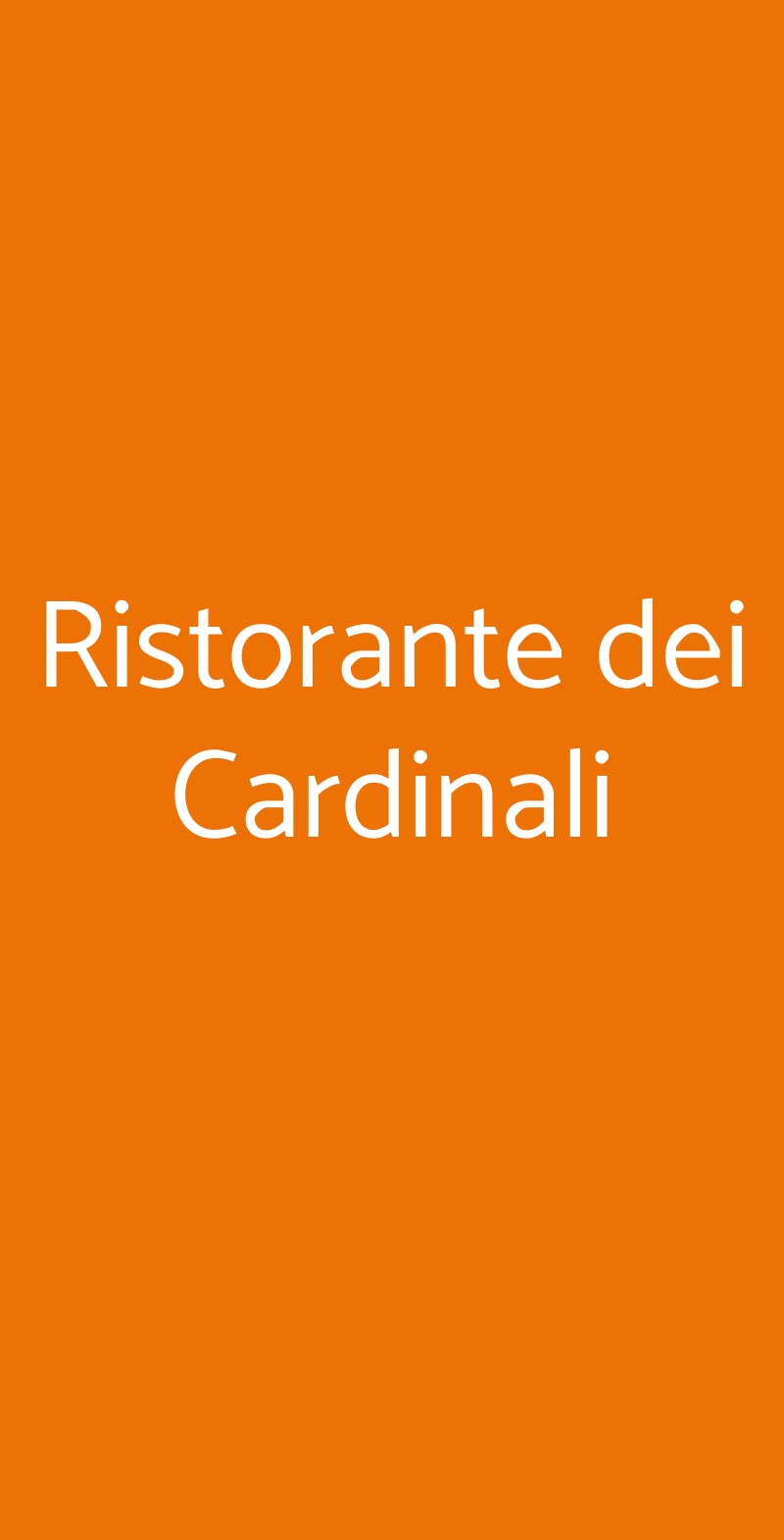 Ristorante dei Cardinali Riolo Terme menù 1 pagina