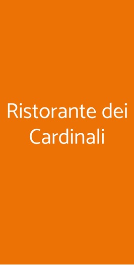 Ristorante Dei Cardinali, Riolo Terme