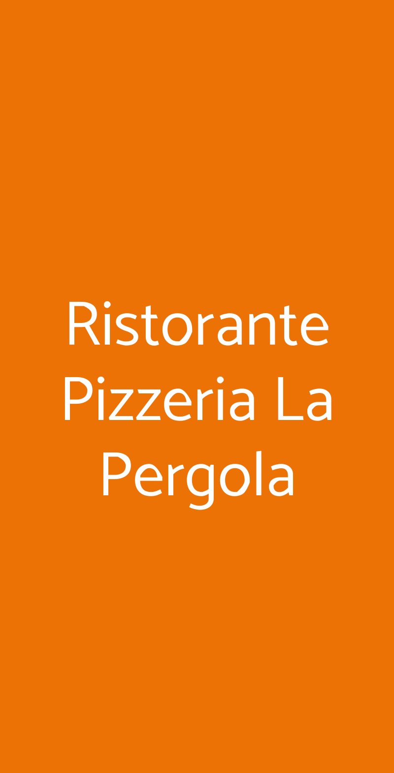 Ristorante Pizzeria La Pergola Faenza menù 1 pagina