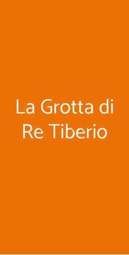La Grotta Di Re Tiberio, Riolo Terme