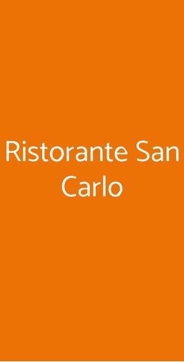 Ristorante San Carlo, Alfonsine