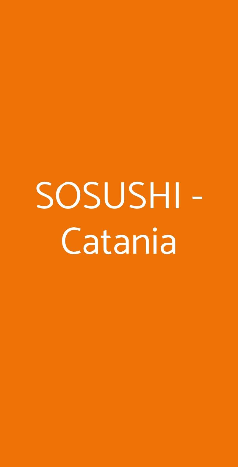SOSUSHI - Catania Catania menù 1 pagina
