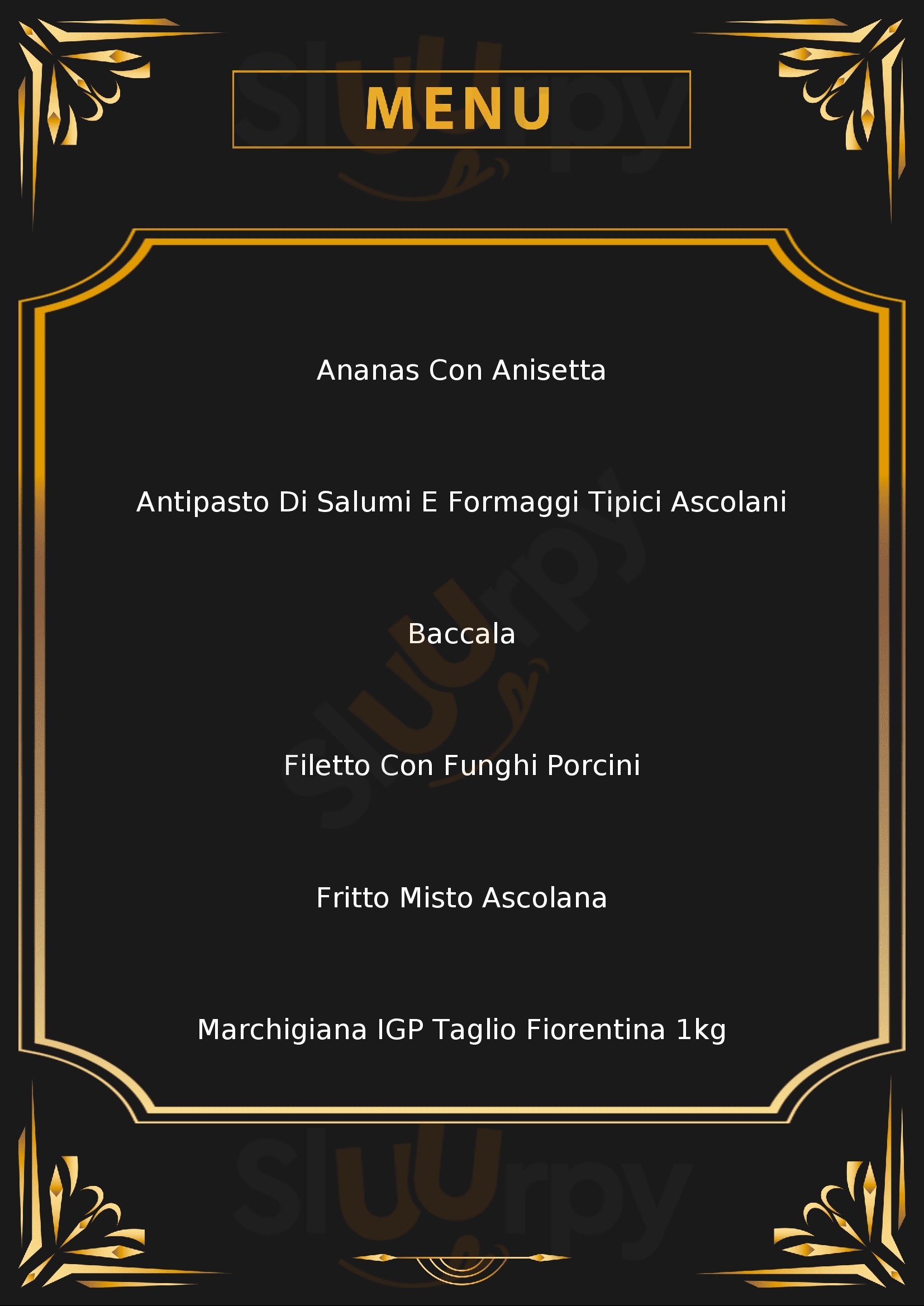 Mangiafuoco Ristorante Griglieria Ascoli Piceno menù 1 pagina