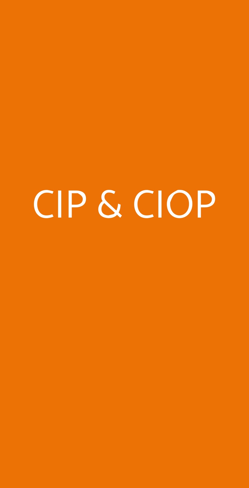 CIP & CIOP Cagliari menù 1 pagina