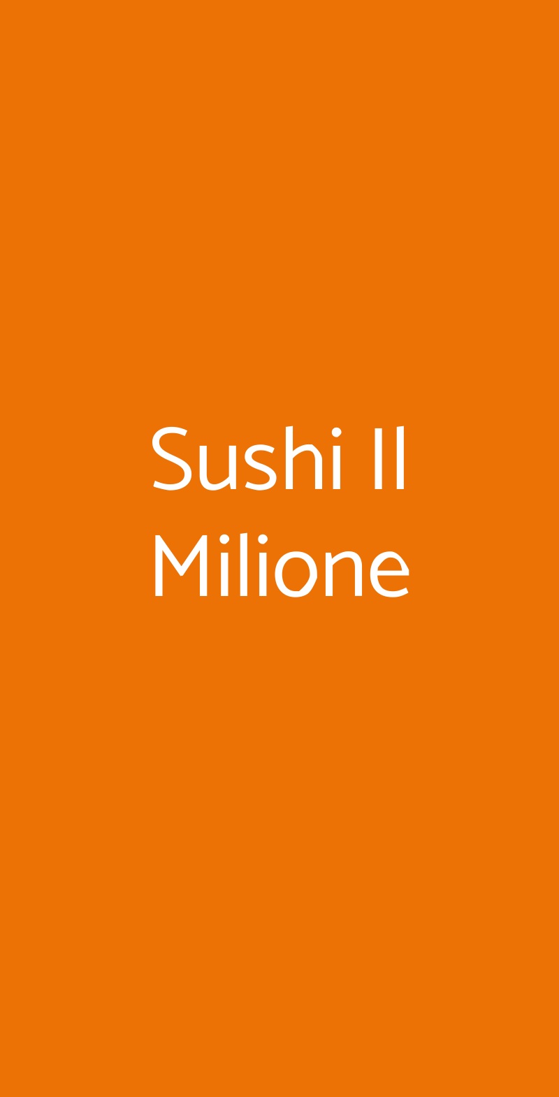 Sushi Il Milione Ancona menù 1 pagina