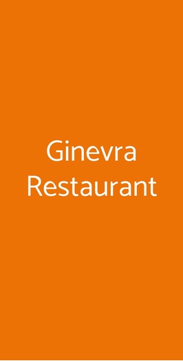 Ginevra Restaurant, Ancona