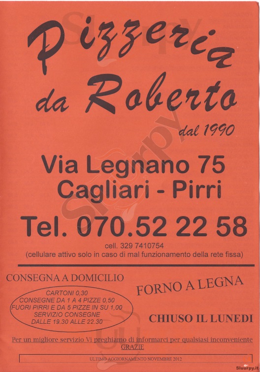 DA ROBERTO Cagliari menù 1 pagina