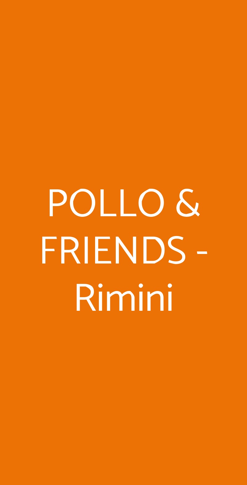 POLLO & FRIENDS - Rimini Rimini menù 1 pagina