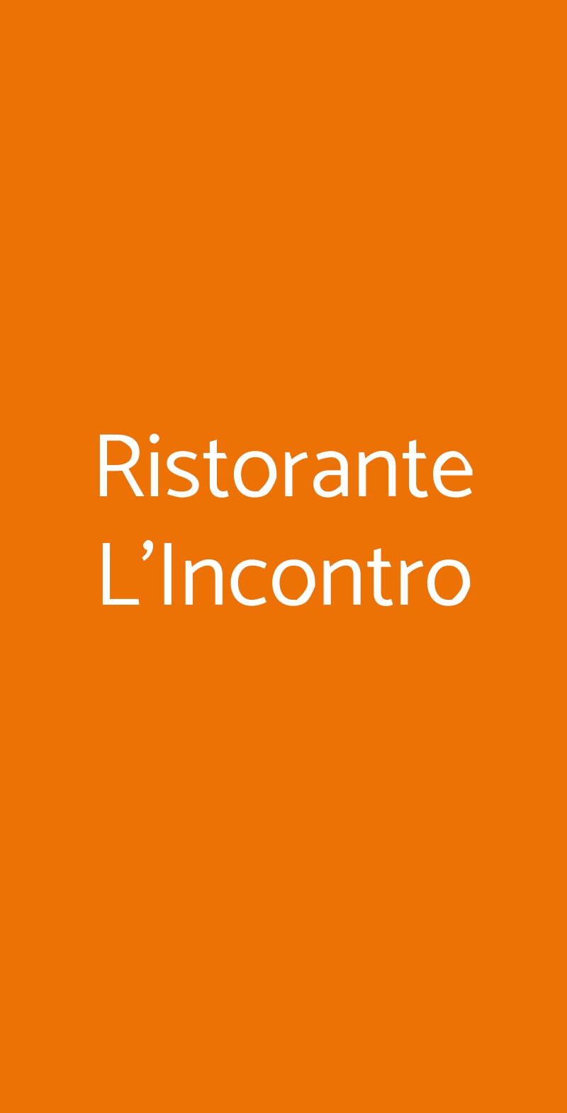 Ristorante L'Incontro Ancona menù 1 pagina