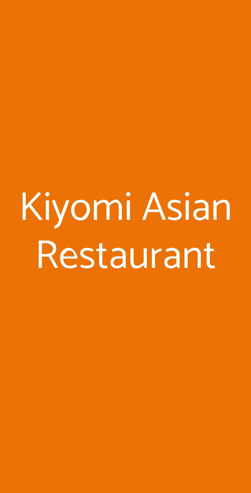Kiyomi Asian Restaurant Ancona menù 1 pagina
