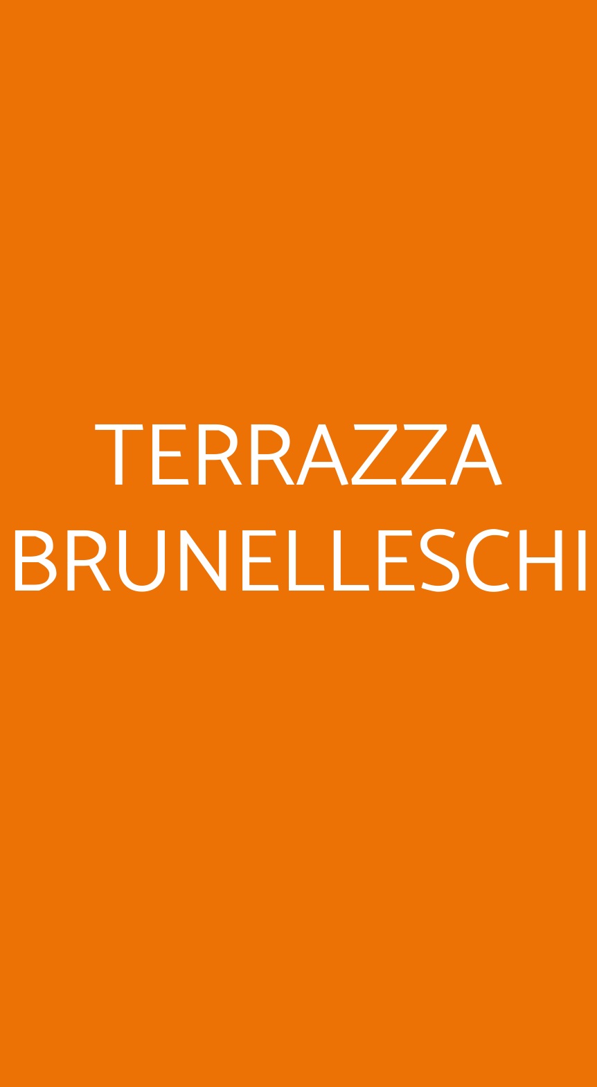 TERRAZZA BRUNELLESCHI Firenze menù 1 pagina