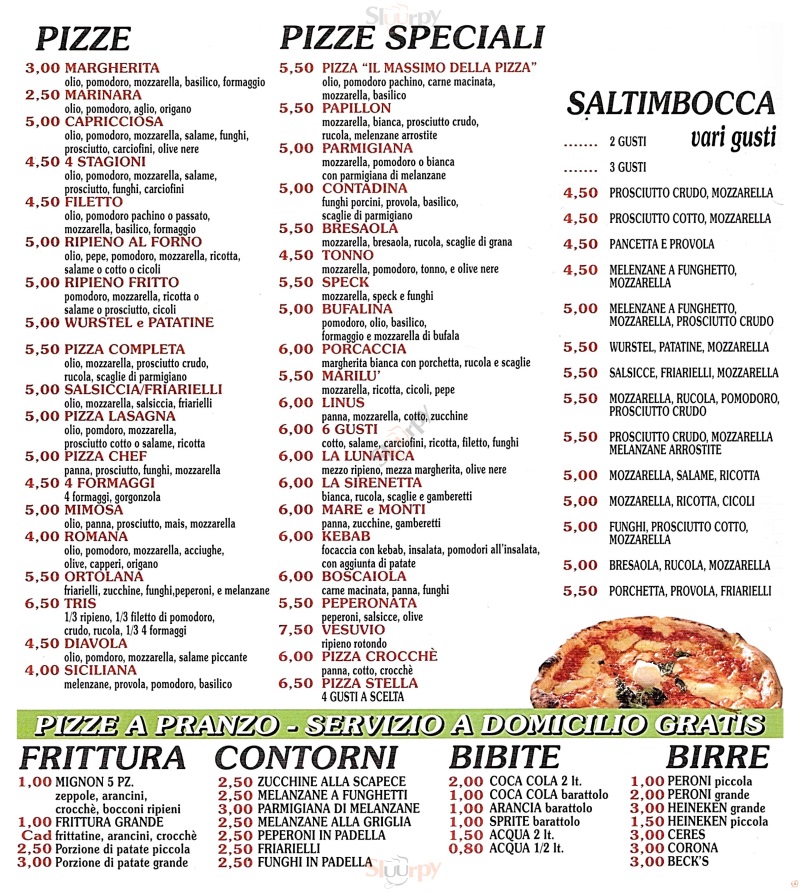 IL MASSIMO DELLA PIZZA 2 Napoli menù 1 pagina