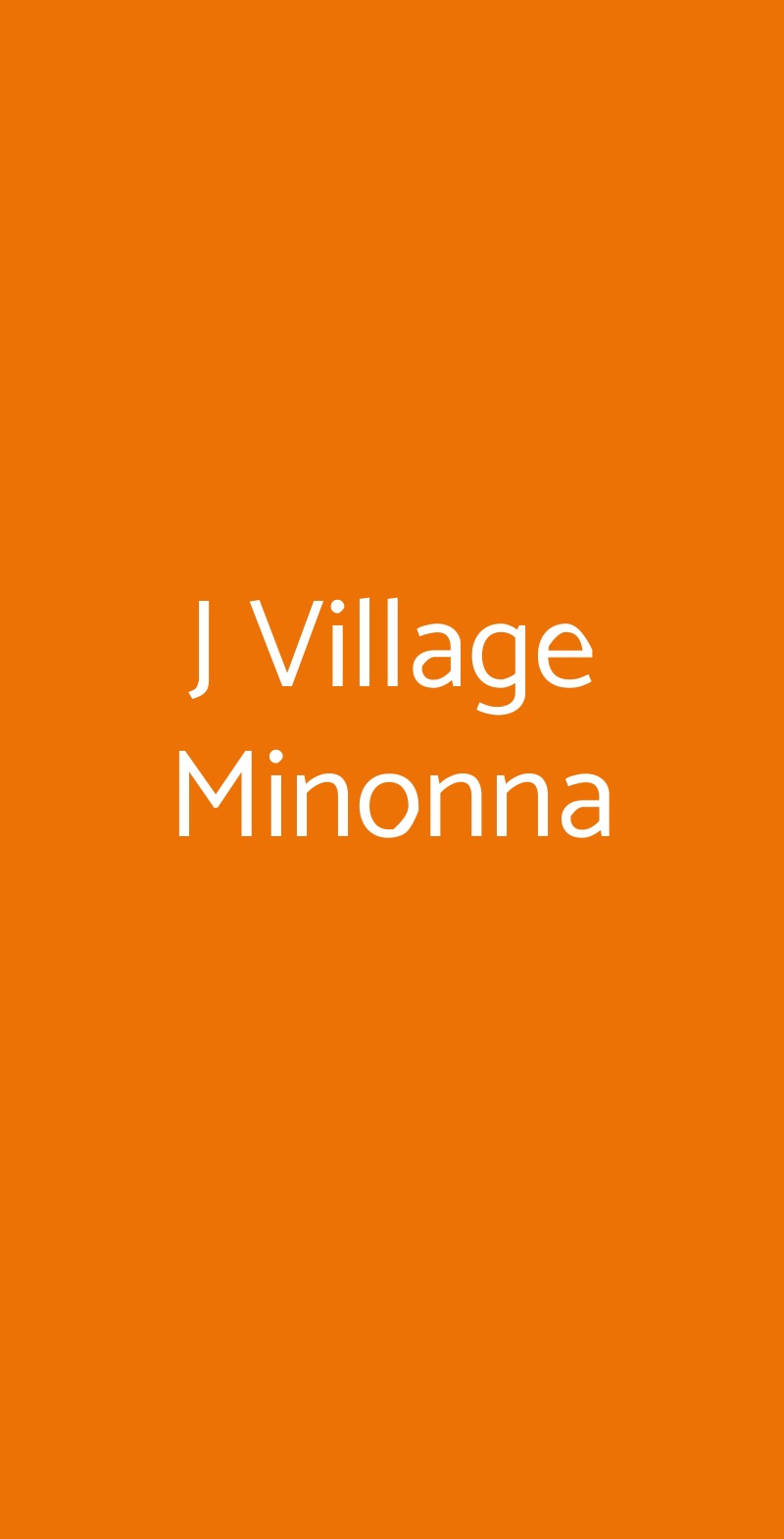 J Village Minonna Jesi menù 1 pagina