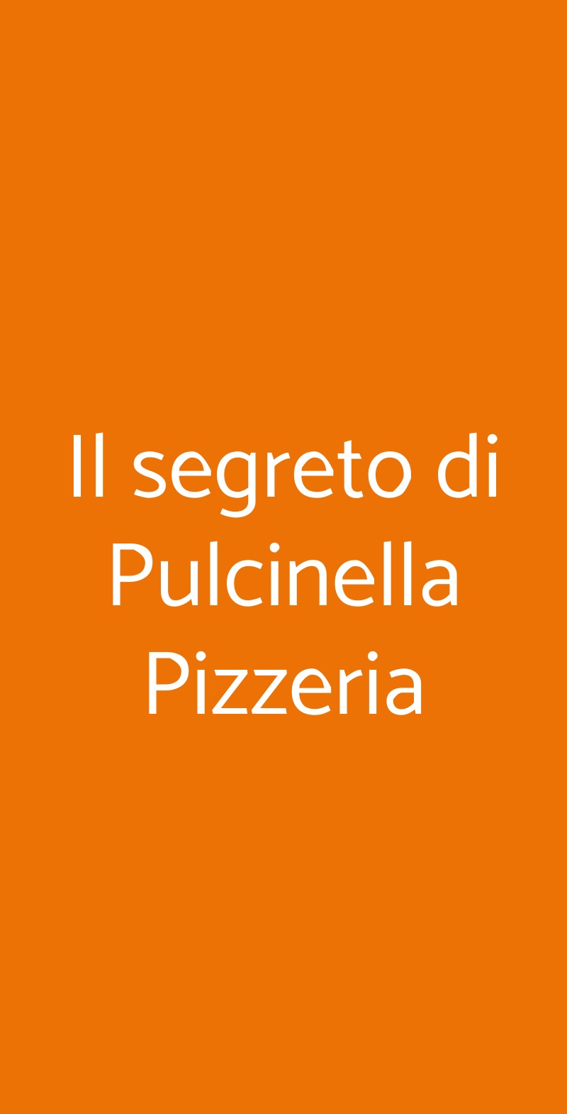 Il segreto di Pulcinella Pizzeria Civitanova Marche menù 1 pagina