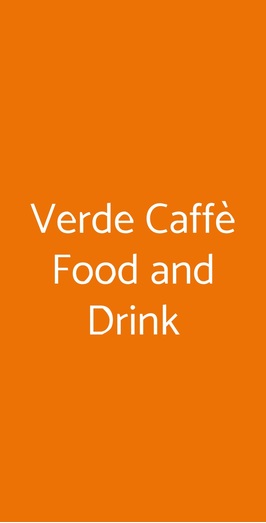 Verde Caffè Food And Drink, Macerata