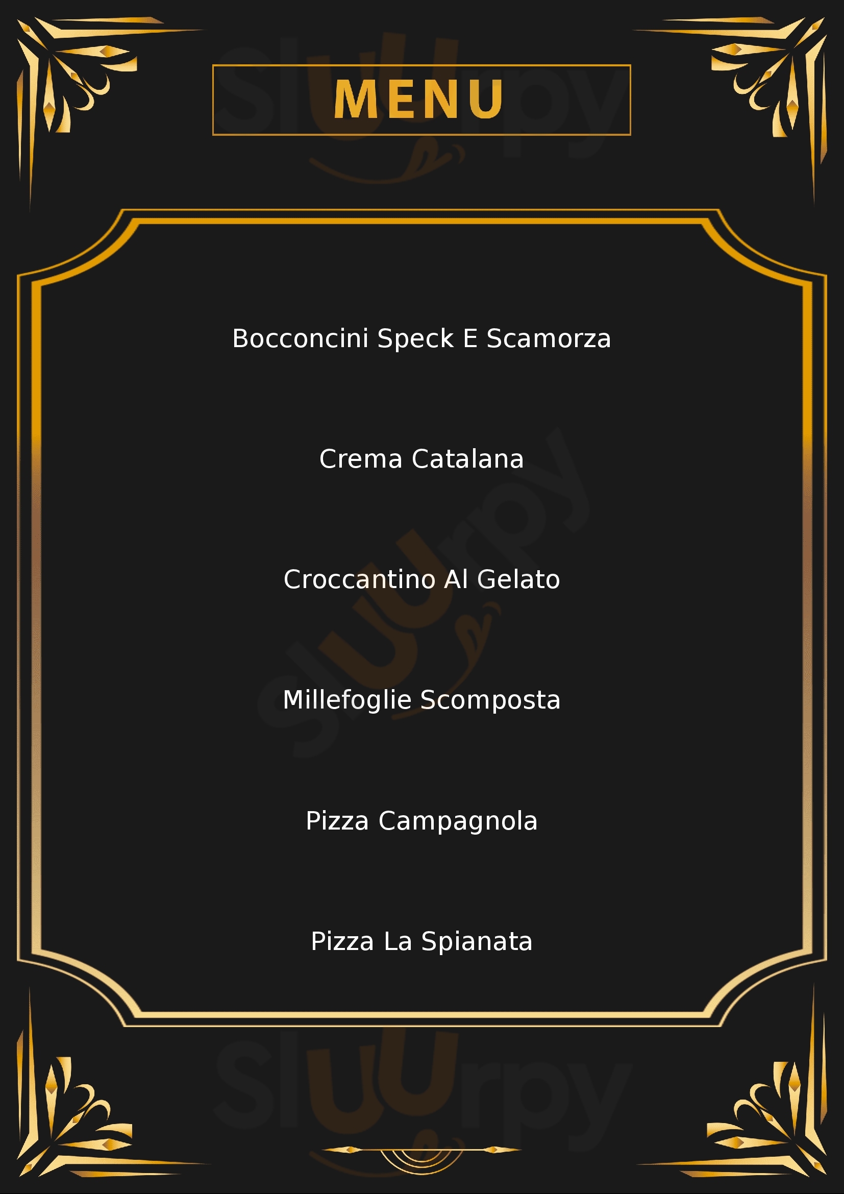Pizzeria Ristorante del Pincio Sarnano menù 1 pagina