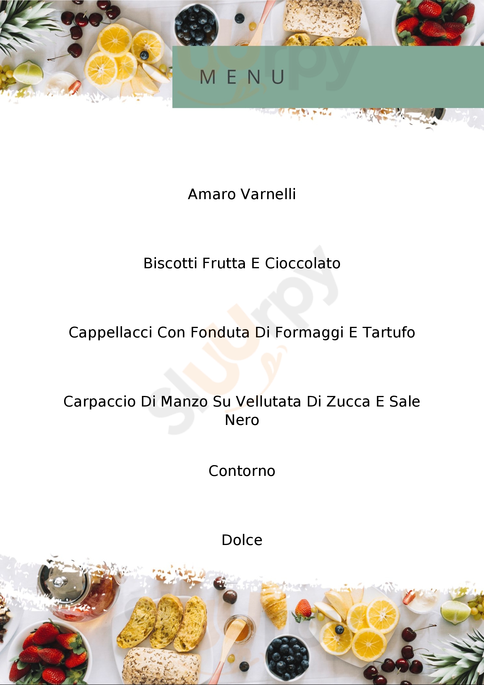 Restaurant Da Rosa Macerata menù 1 pagina