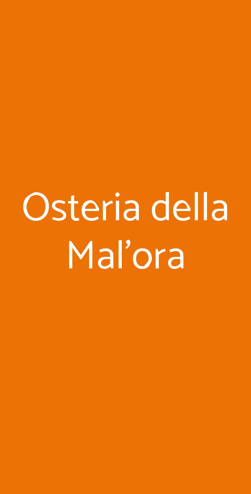 Osteria della Mal'ora Civitanova Marche menù 1 pagina