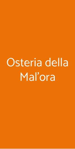 Osteria Della Mal'ora, Civitanova Marche