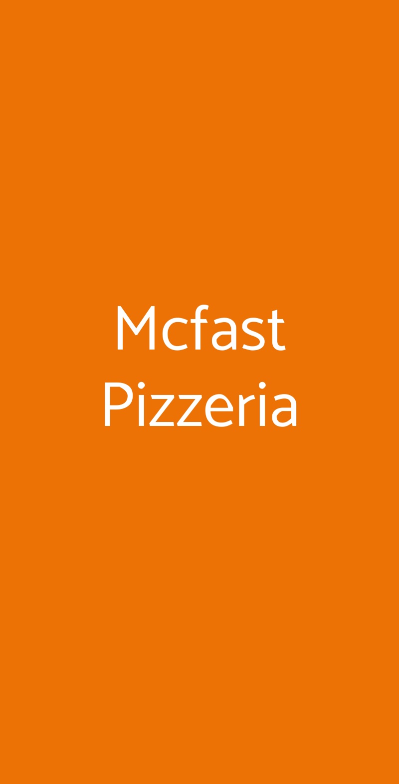 Mcfast Pizzeria Macerata menù 1 pagina