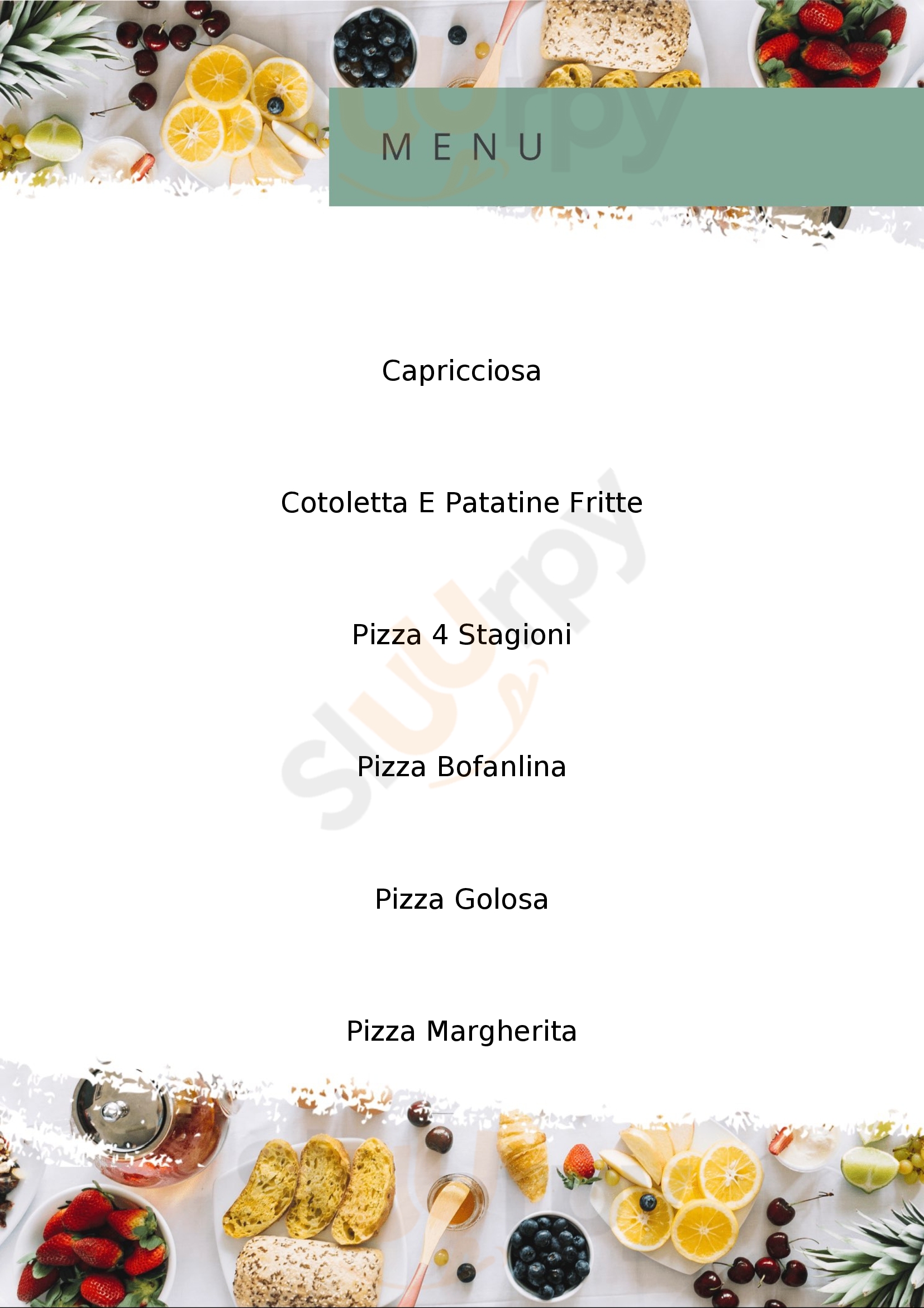 Pizzeria Bel Mondo Macerata menù 1 pagina