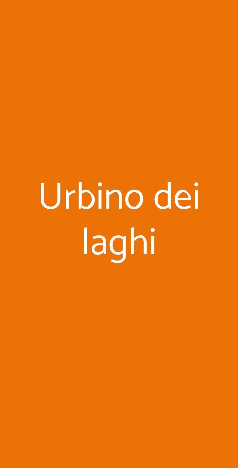 Urbino dei laghi Urbino menù 1 pagina