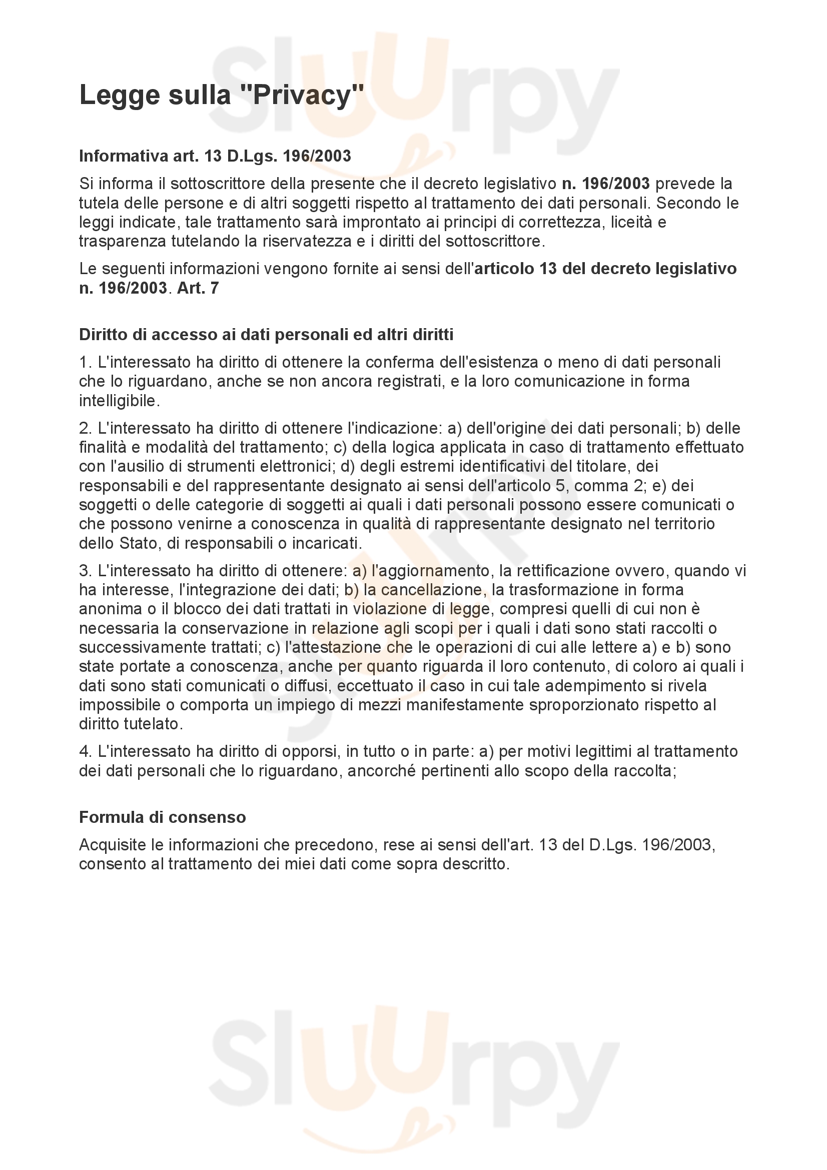 La liscia da Mr. Ori Fano menù 1 pagina