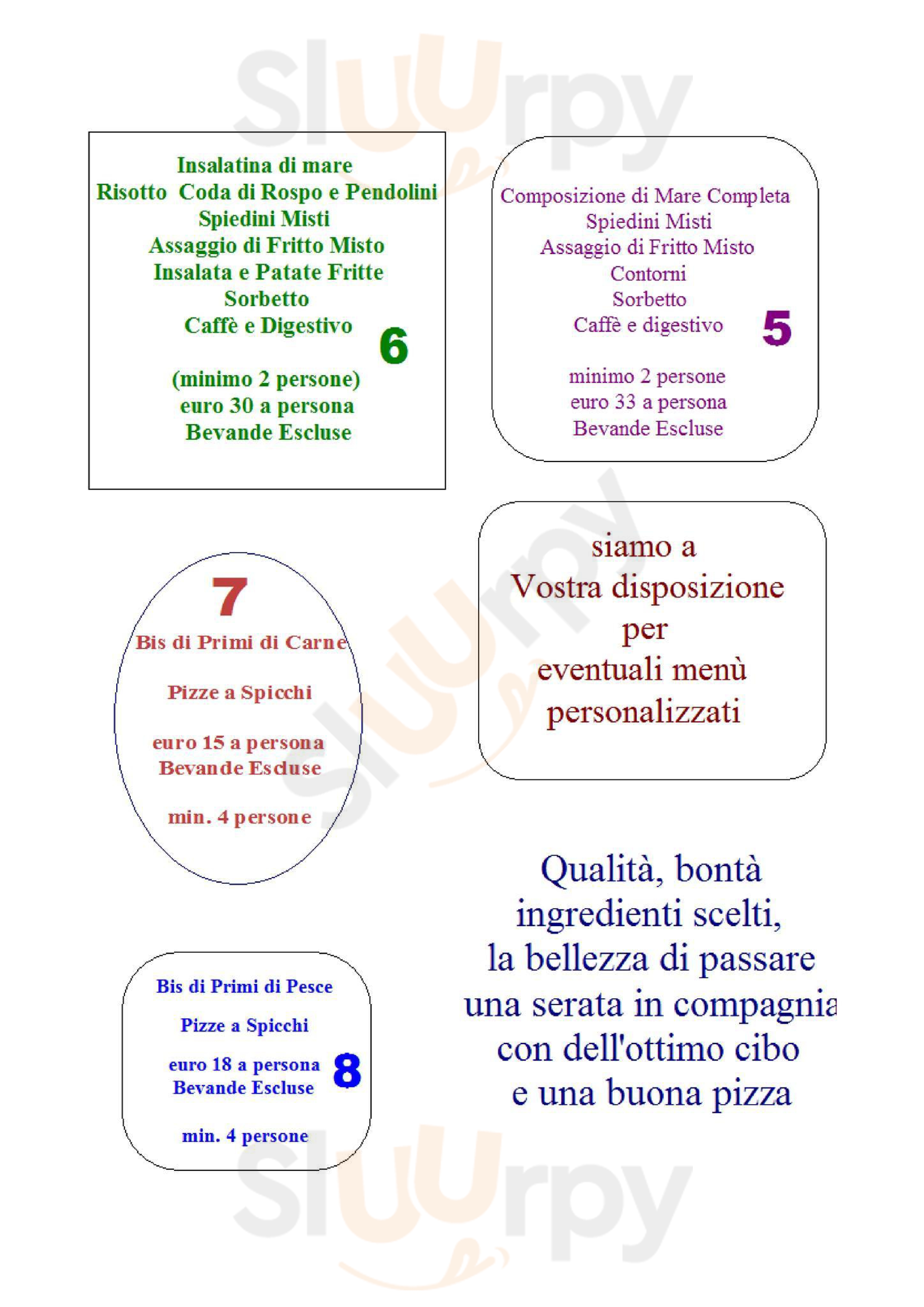 Restaurant Pizzeria Gazebo Pesaro menù 1 pagina