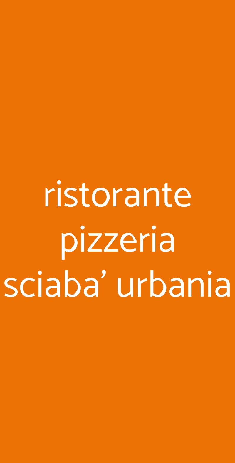 ristorante pizzeria sciaba' urbania Urbania menù 1 pagina