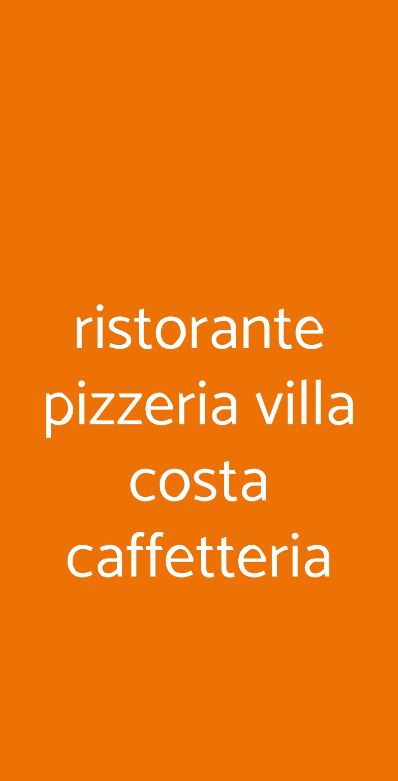 ristorante pizzeria villa costa caffetteria Pesaro menù 1 pagina