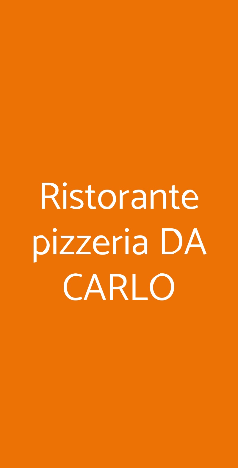 Ristorante pizzeria DA CARLO Fermignano menù 1 pagina