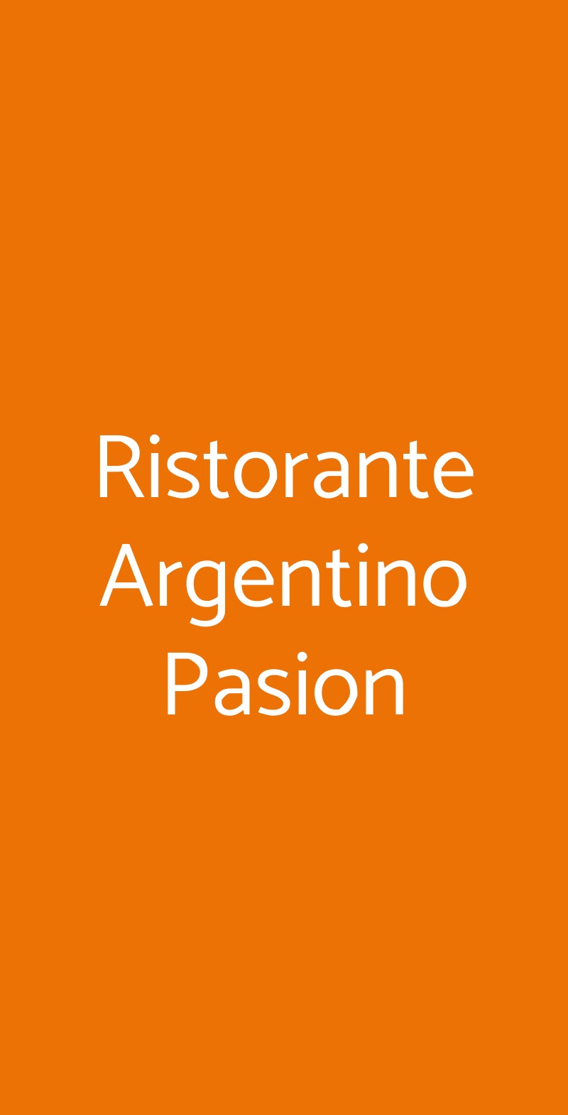 Ristorante Argentino Pasion Monfalcone menù 1 pagina