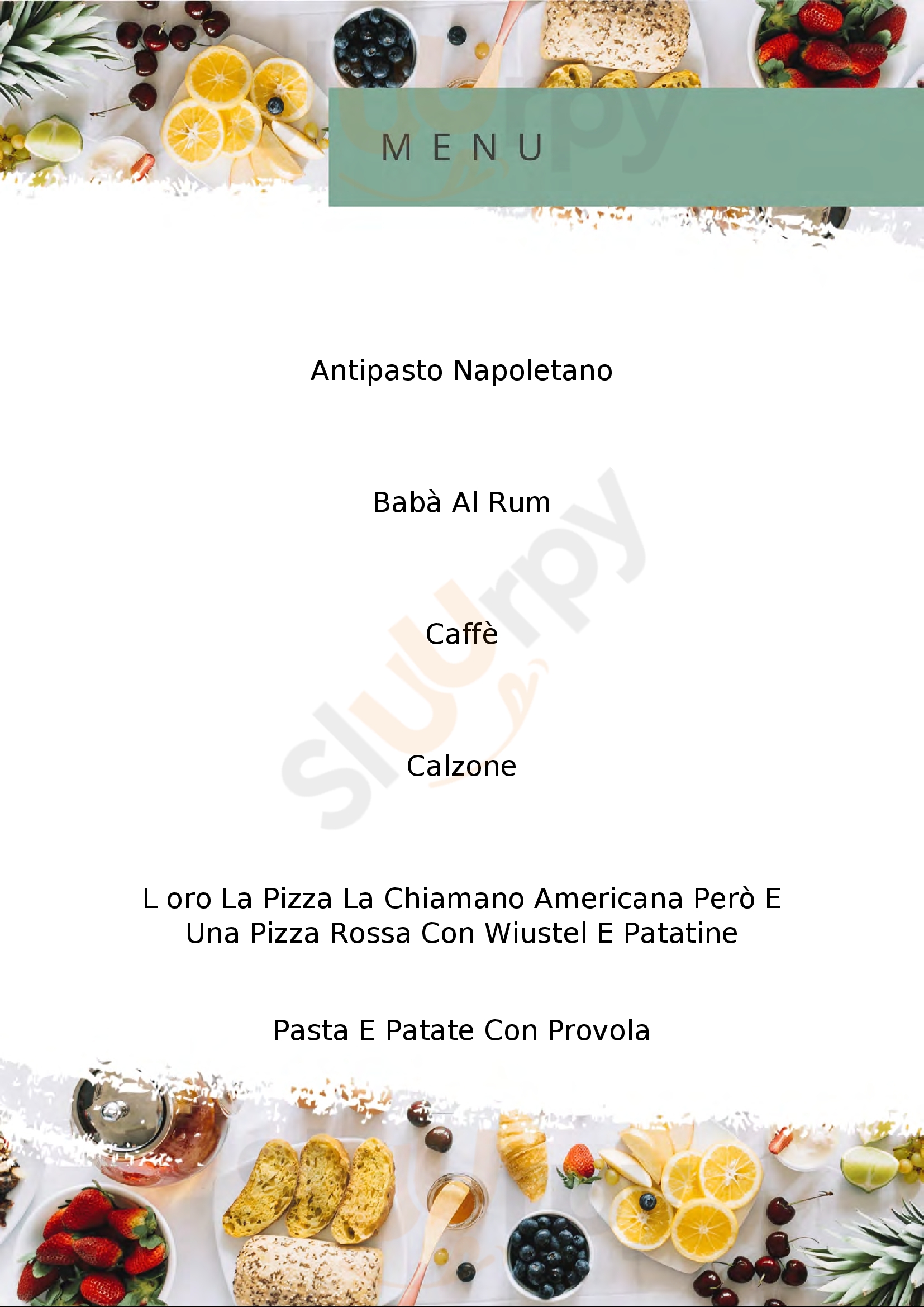 Ristorante Pizzeria Madera Sacile menù 1 pagina