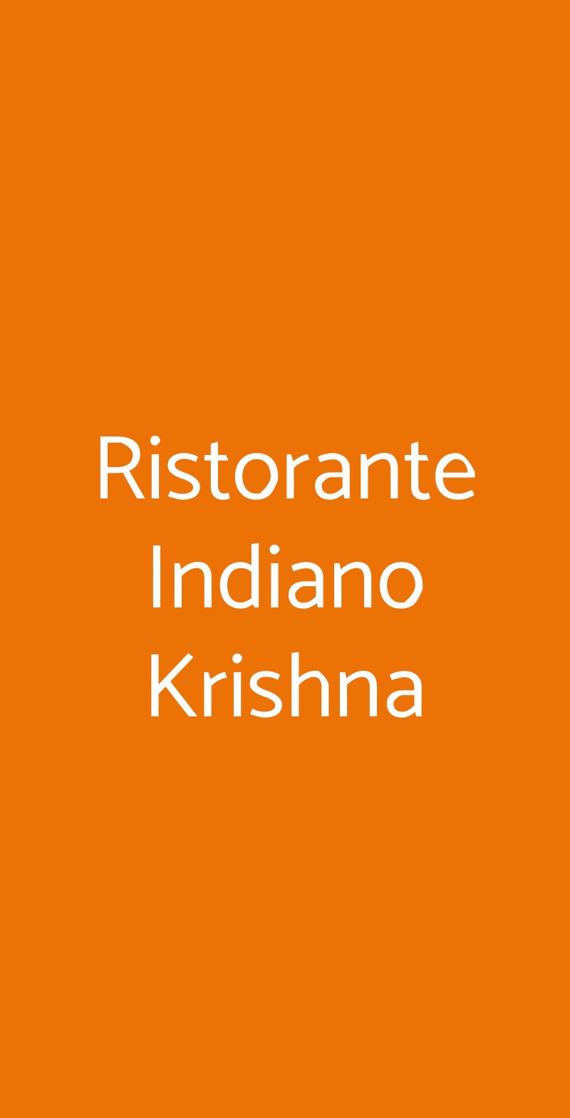 Ristorante Indiano Krishna Trieste menù 1 pagina