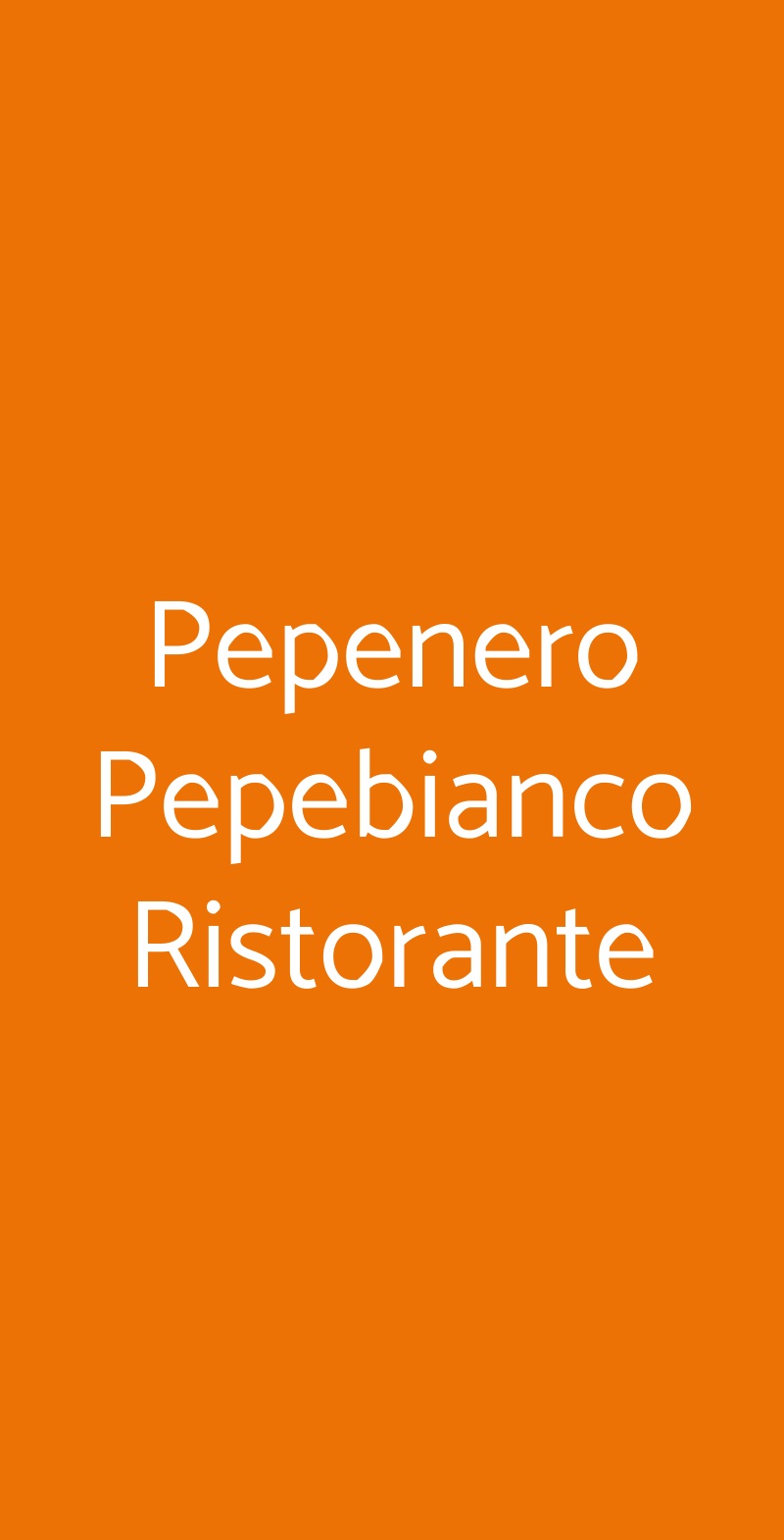 Pepenero Pepebianco Ristorante Trieste menù 1 pagina