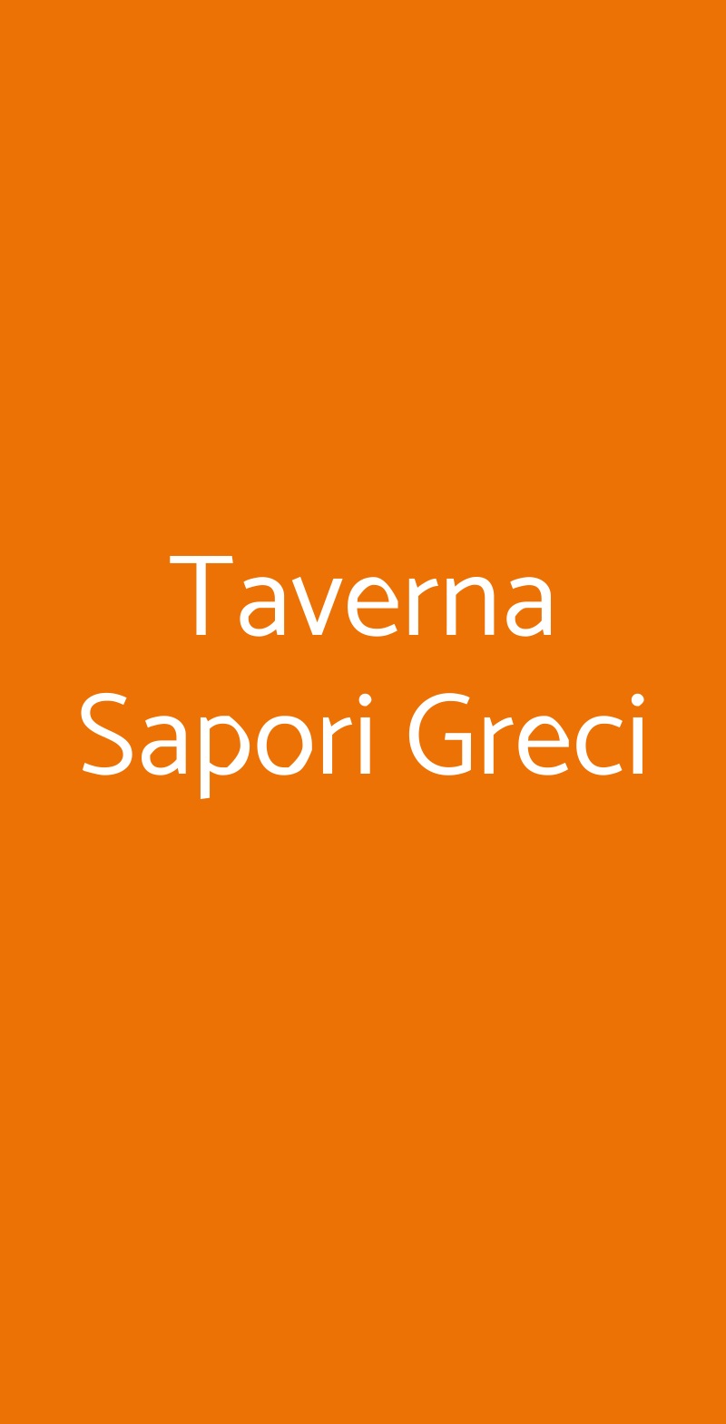 Taverna Sapori Greci Trieste menù 1 pagina