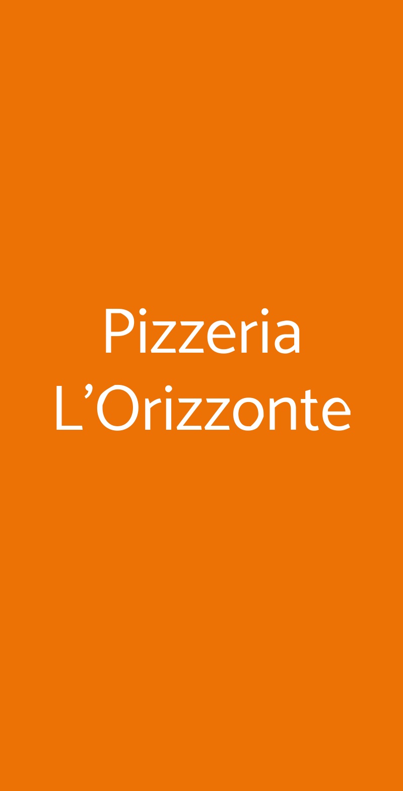 Pizzeria L'Orizzonte Trieste menù 1 pagina